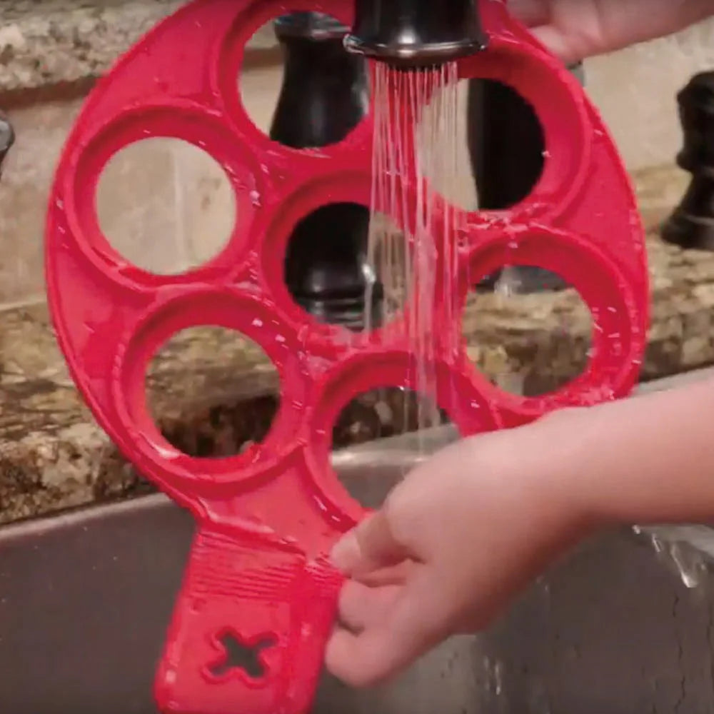 エッグパンケーキリング - シリコン製ノンスティック調理ツール