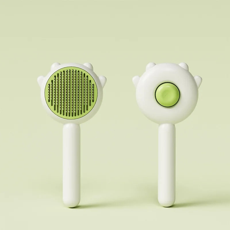 猫・犬兼用やさしい毛取りブラシ｜ワンプッシュで簡単お手入れ