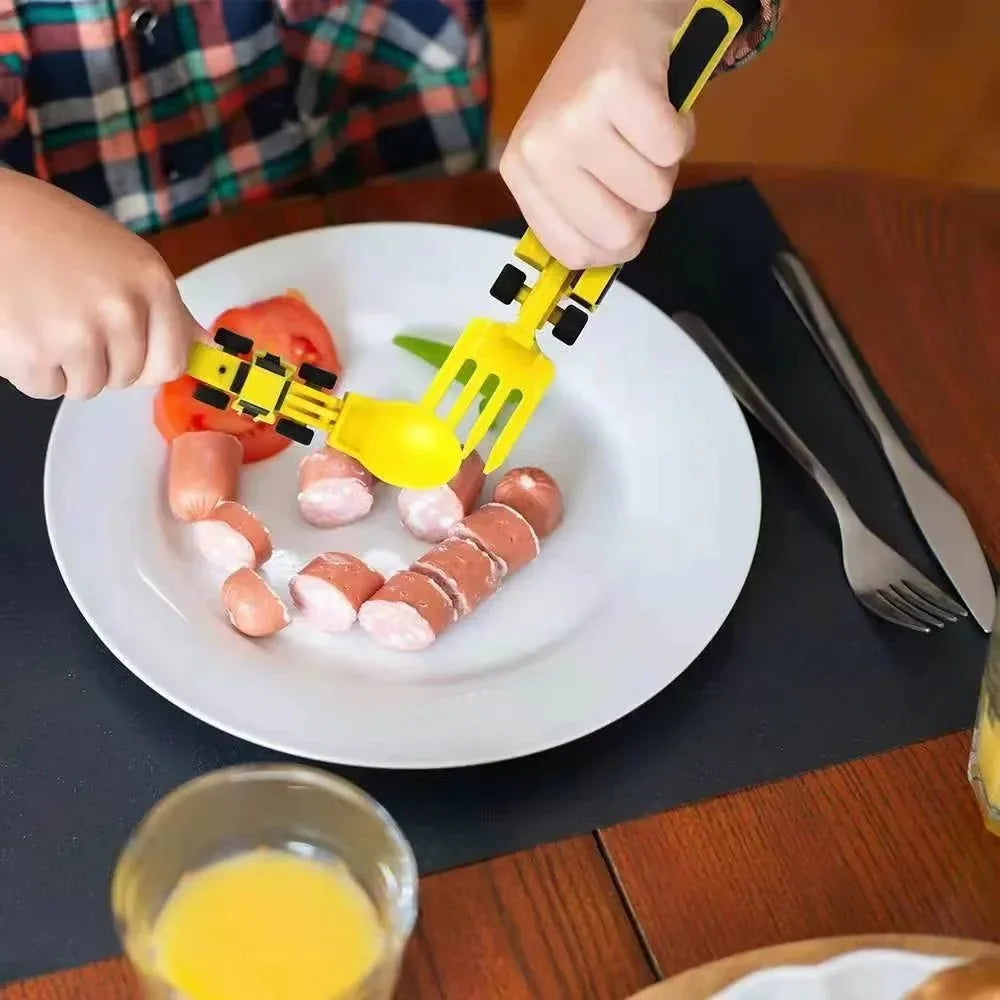 建設ごっこで楽しく食事！キッズ用工事現場プレートセット
